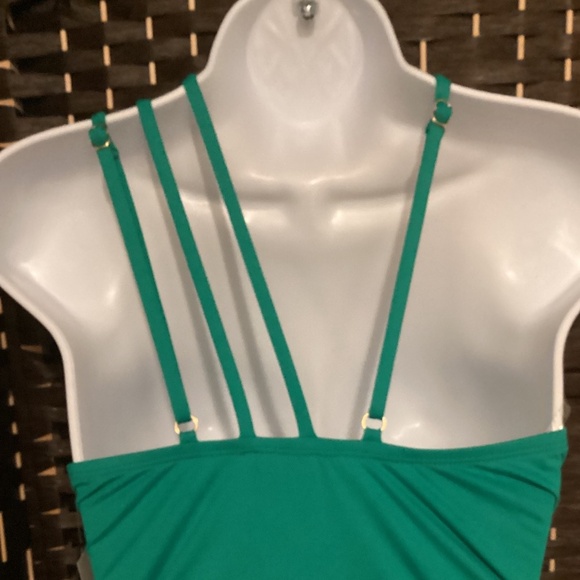 TUMMY CONTROL STRAPPY ONE SHOULDER ( Size: 14) ( Color:Light Green) - Picture 6 of 8